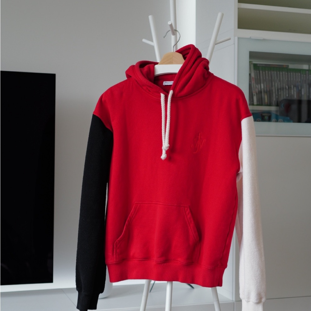 JW ANDERSON Red, Black, and White Hoodie